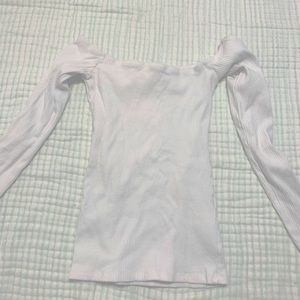 White long sleeve off the shoulder from Hollister